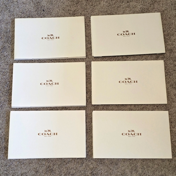 Coach Cream Gift Boxes Set of 6 - Picture 1 of 1
